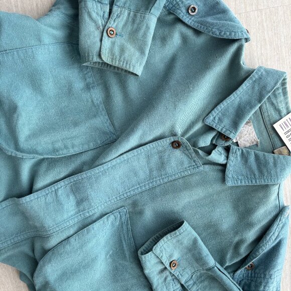 Vintage Dale Clothing Company Teal Button Up Shirt L - Picture 5 of 10
